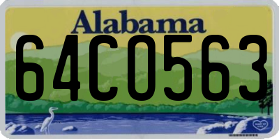 AL license plate 64CO563
