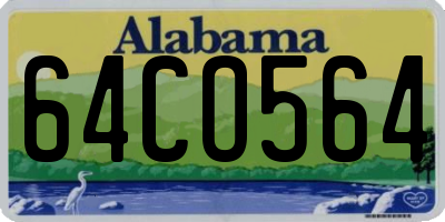 AL license plate 64CO564