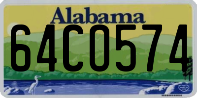 AL license plate 64CO574