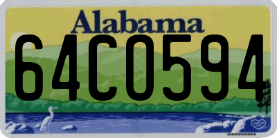 AL license plate 64CO594