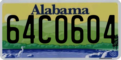 AL license plate 64CO604