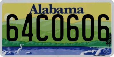 AL license plate 64CO606