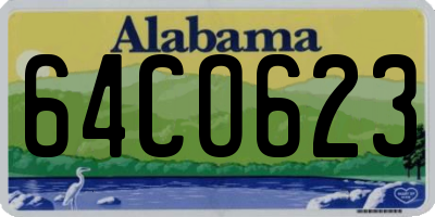 AL license plate 64CO623