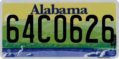 AL license plate 64CO626