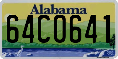 AL license plate 64CO641