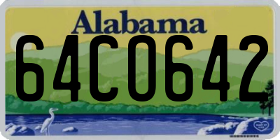 AL license plate 64CO642