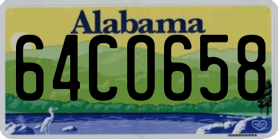 AL license plate 64CO658