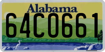 AL license plate 64CO661