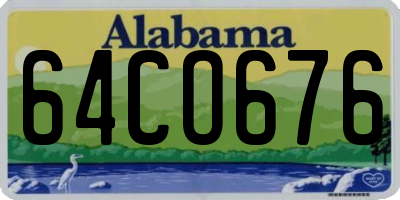 AL license plate 64CO676