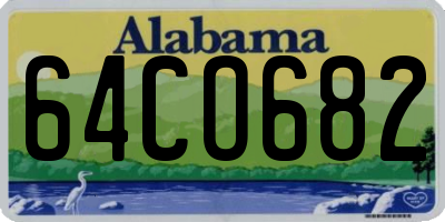 AL license plate 64CO682