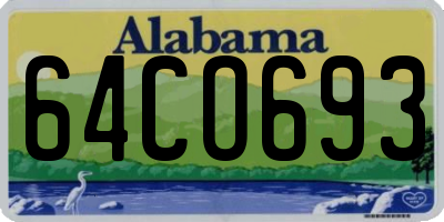 AL license plate 64CO693