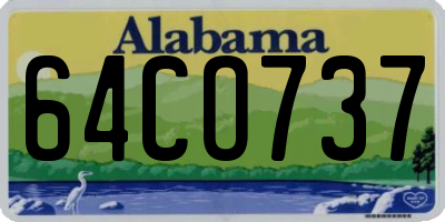 AL license plate 64CO737