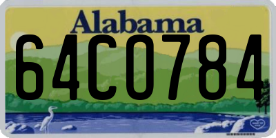 AL license plate 64CO784