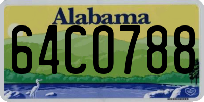 AL license plate 64CO788