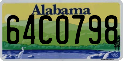 AL license plate 64CO798