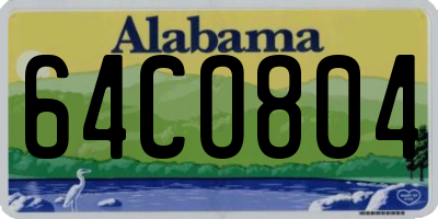 AL license plate 64CO804
