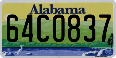 AL license plate 64CO837