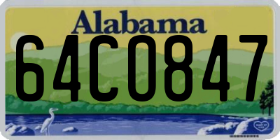 AL license plate 64CO847