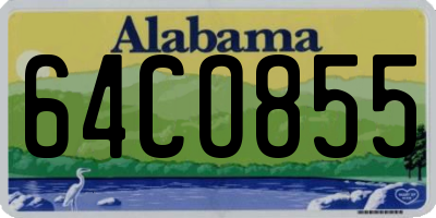 AL license plate 64CO855