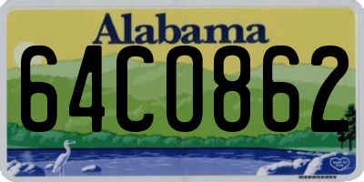 AL license plate 64CO862