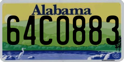 AL license plate 64CO883