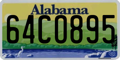 AL license plate 64CO895