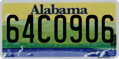 AL license plate 64CO906