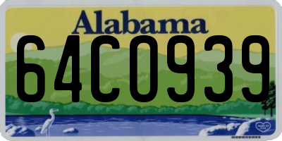 AL license plate 64CO939