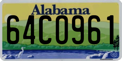 AL license plate 64CO961