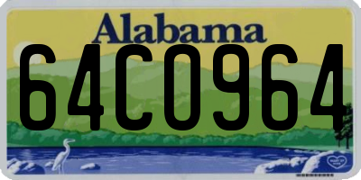 AL license plate 64CO964