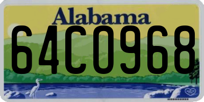 AL license plate 64CO968