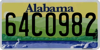 AL license plate 64CO982