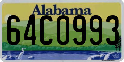 AL license plate 64CO993