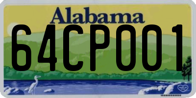 AL license plate 64CP001