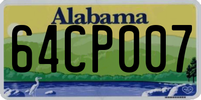 AL license plate 64CP007