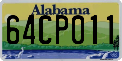 AL license plate 64CP011