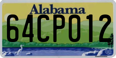 AL license plate 64CP012