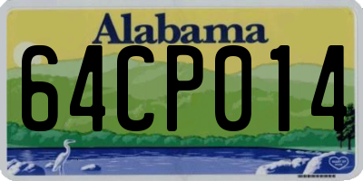 AL license plate 64CP014