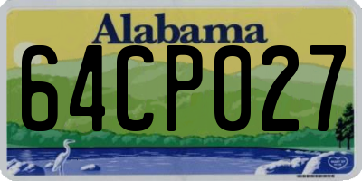 AL license plate 64CP027