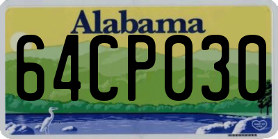 AL license plate 64CP030