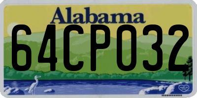 AL license plate 64CP032