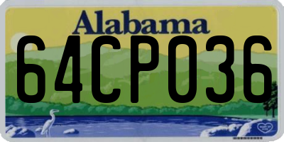 AL license plate 64CP036
