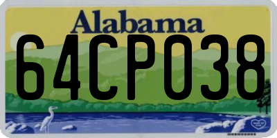 AL license plate 64CP038