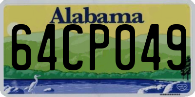 AL license plate 64CP049