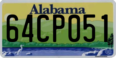 AL license plate 64CP051