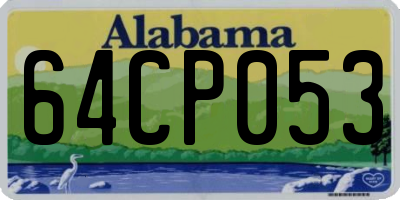 AL license plate 64CP053