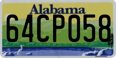 AL license plate 64CP058