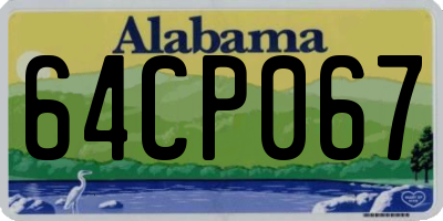 AL license plate 64CP067