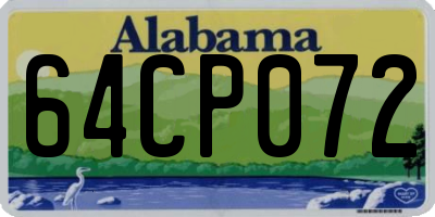 AL license plate 64CP072