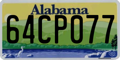 AL license plate 64CP077